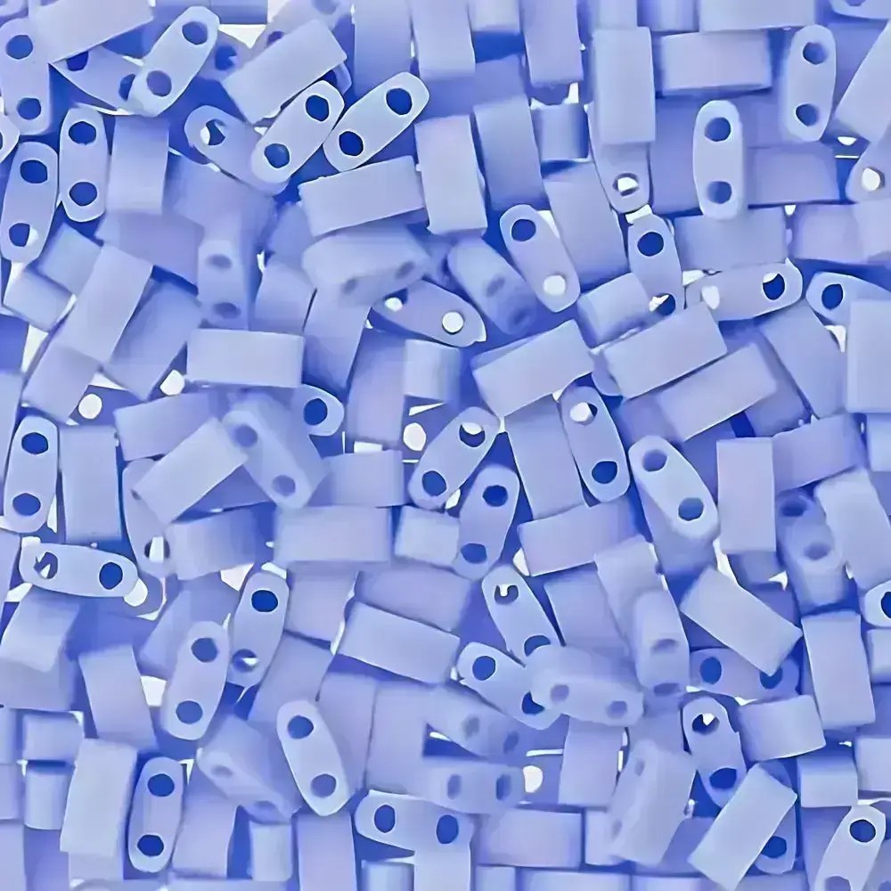 Miyuki Half Tila Beads 2.3 x 5mm 7.8GM Matte Opaque Light Periwinkle AB